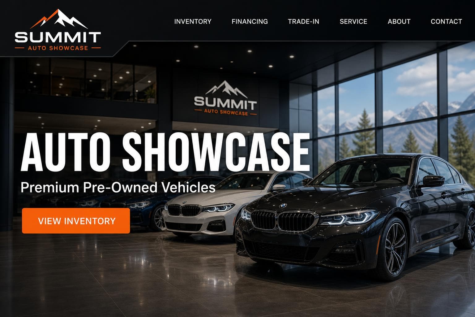 Summit Auto Showcase — live demo website for a car dealership business near Lake Cumberland, handcrafted in Monticello, KY