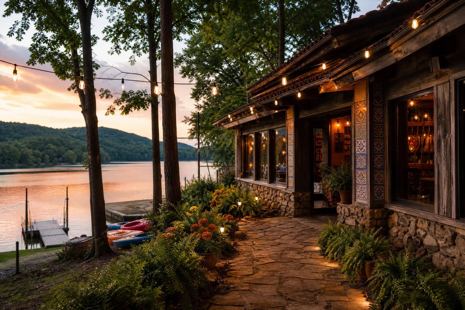 Mexican restaurant website demo for Lake Cumberland with digital menu and lakeside dining feel