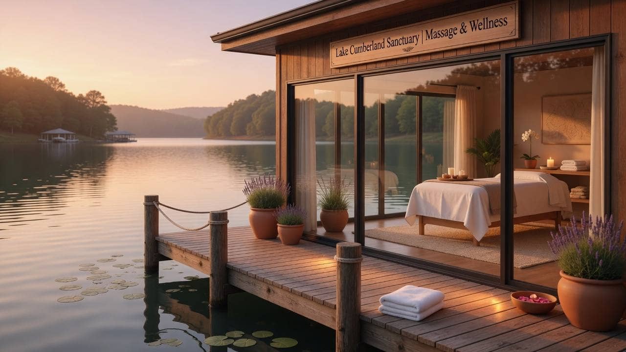 Massage therapy website demo for Jamestown KY and Lake Cumberland with services and booking
