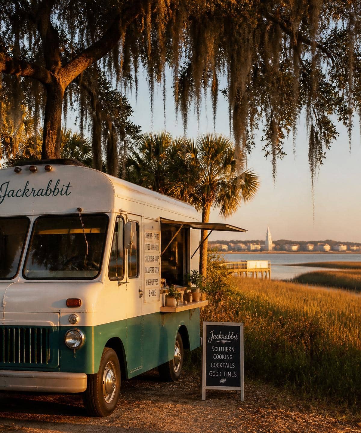 Lowcountry food truck website demo for Beaufort SC with menu and location updates