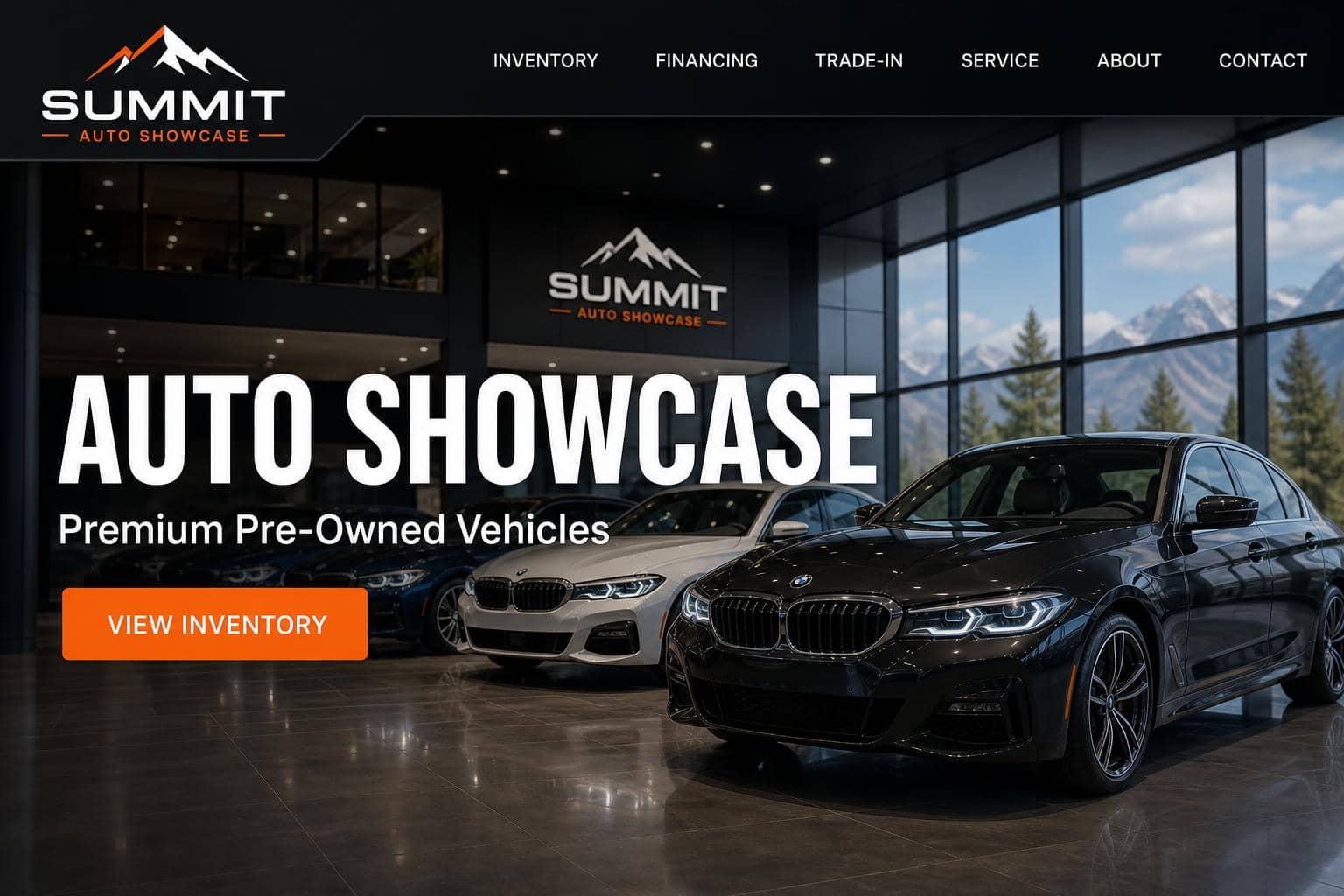 Car dealership website demo with vehicle inventory, financing, and trade-ins